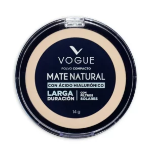 POLVO COMPACTO MATTE NATURAL CON ACIDO HIALURONICO VOGUE