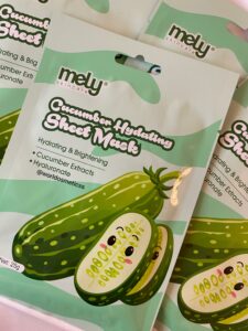 MASCARILLA FACIAL CON EXTRACTO DE PEPINO E HIALURONATO MELY APROBADO POR ANMAT