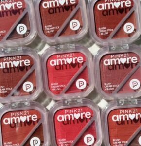 RUBOR POLVO Y CREMA AMORE PINK 21