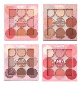 Paleta Sombras Nude Saniye Pink Nudes 9 Tonos Mate Brillos