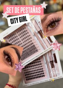 SET DE PESTAÑAS CITY GIRL