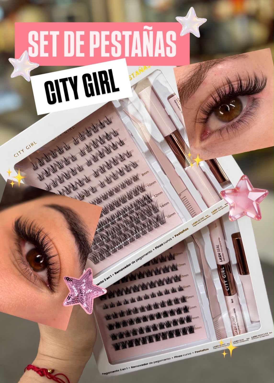 SET DE PESTAÑAS CITY GIRL